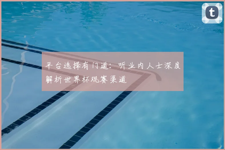 平台选择有门道：听业内人士深度解析世界杯观赛渠道